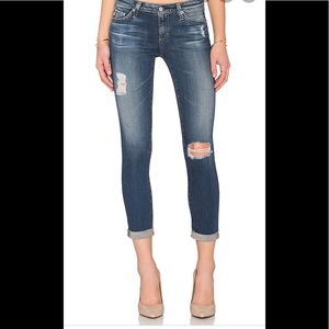 COPY - AG The Stilt Roll-Up Skinny Cigarette Jean…